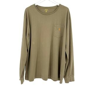 POLO Ralph Lauren dark olive green Classic Fit Crew Shirt men's XXL long sleeves